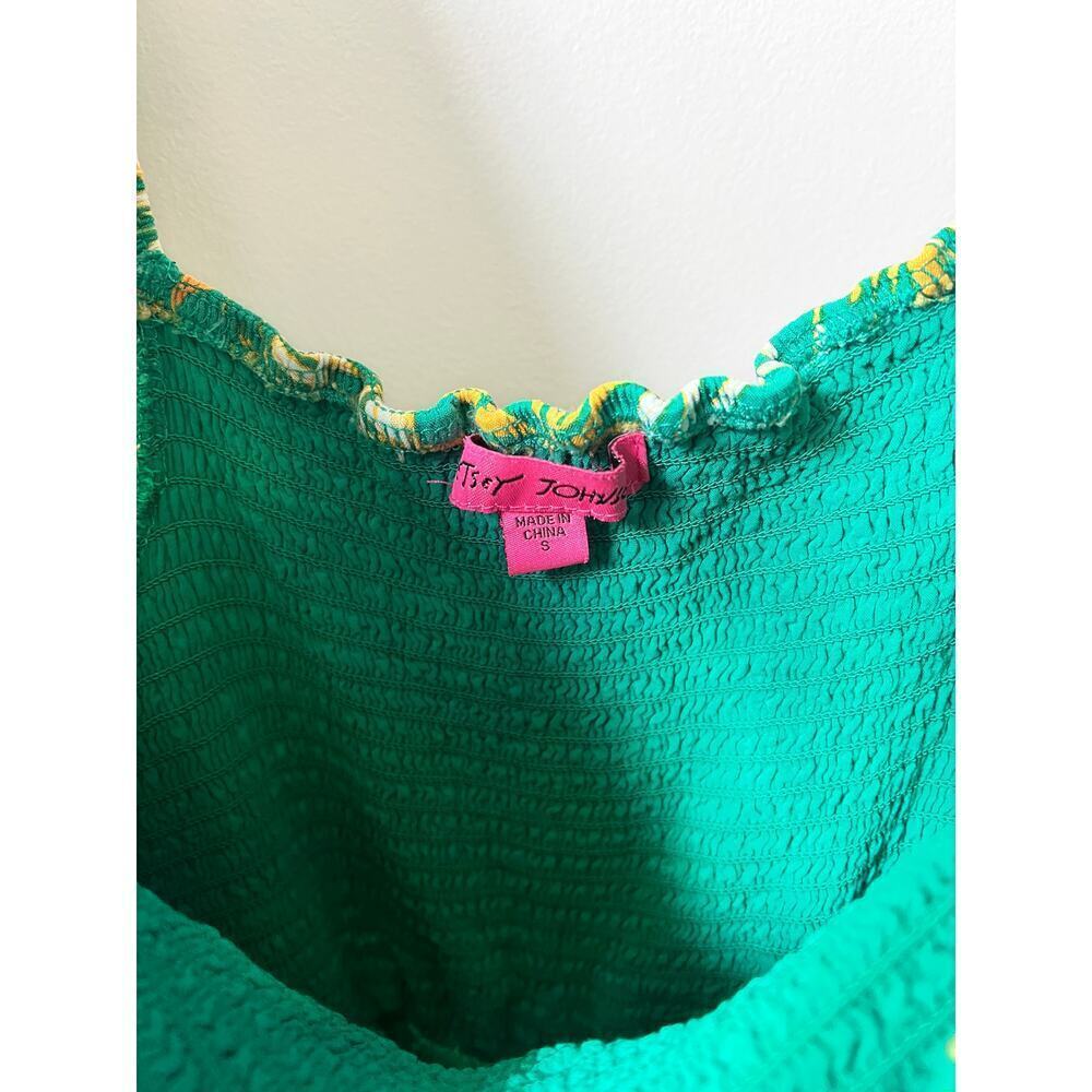 Betsey Johnson green tropical dress women's size small - Picture 3 of 5